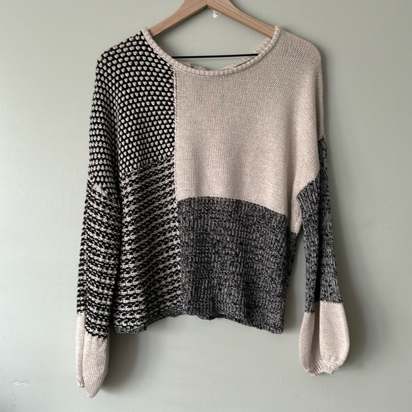 Blu Pepper Sweaters - Black & Tan Sweater